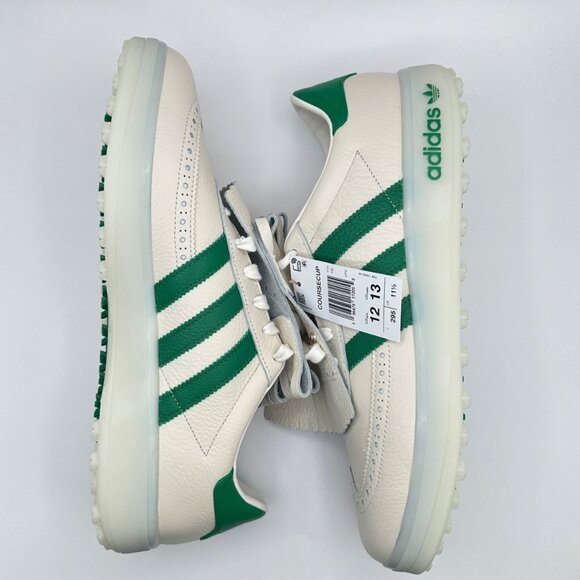 Mens Adidas Coursecup SL Sz12 Spikeless Golf Shoes Chalk White/Green IH8436 NEW - Picture 6 of 8